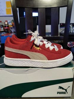 Puma suede og red toddler sz12c