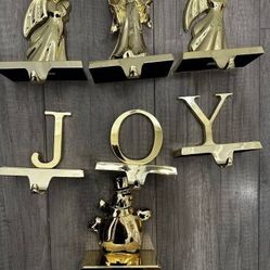 Set of Seven “Joy” Stocking Holders