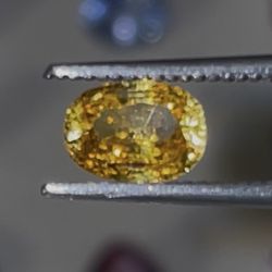 1Ct Natural Unheated Yellow Orange Sri Lankan Sapphire