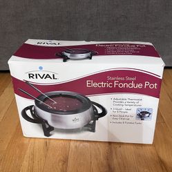 brand new stainless steel fondue pot