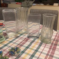 Clear Glass Vases 