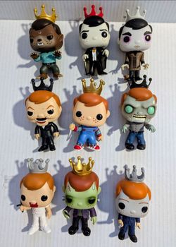 (9) Freddie Funko Pop Horror Movie Figures. Very Nice!!