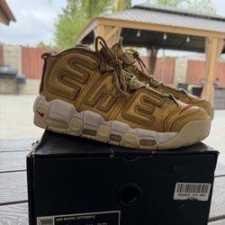 Nike Air More Uptempo Supreme Suptempo Gold