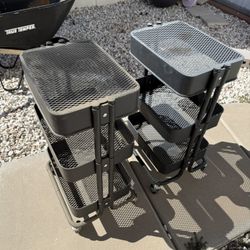 Black Storage Stands (On Wheels)
