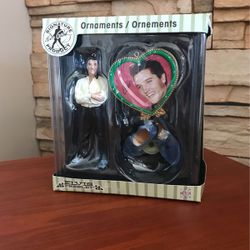 Elvis Presley Ornaments American Greetings Set Of 3 Blue Suede Shoes