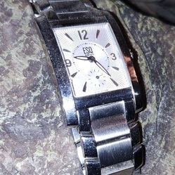 "ESQ Swiss" Battery Operated Silver Watch Only $20!!!!!