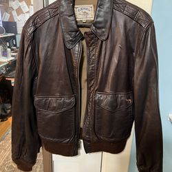 Medium Leather Bomber Camel Brand Jacket