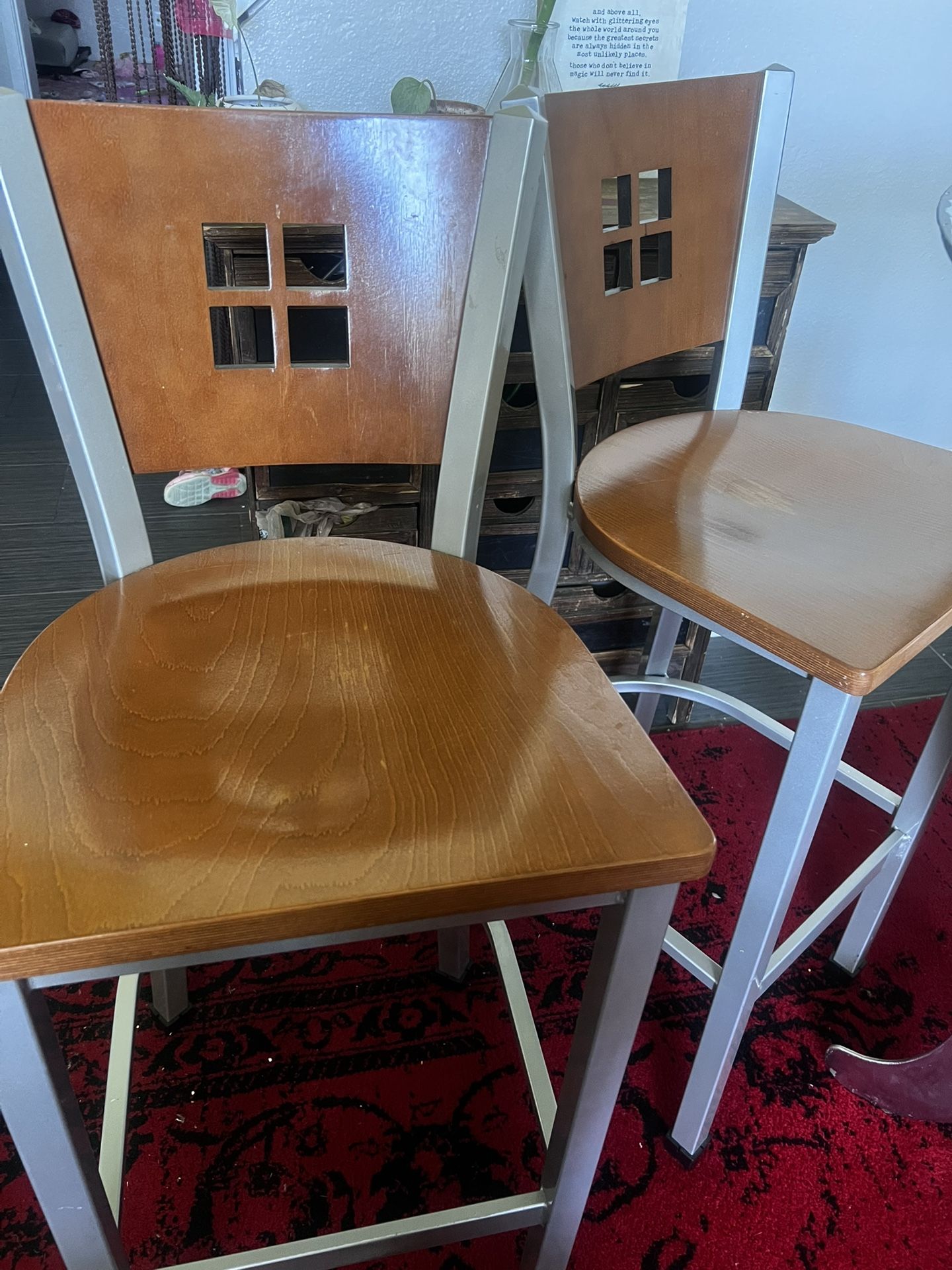 4 Industrial Bar Stools