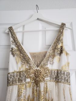 Gold and White dress