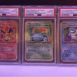 PSA 10 Pokemon Card 25th Anniversary Charizard Blastoise Venusaur 001 002 003/025 Japanese for Sale in Secaucus, NJ - OfferUp PSA 10 Pokemon Card 25th Anniversary Charizard Blastoise Venusaur 001 002 003/025 Japanese for Sale in Secaucus, NJ - OfferUp