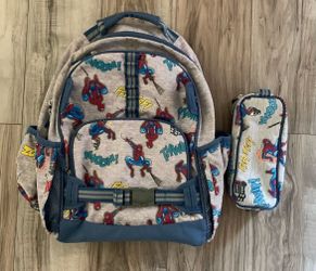 Pottery Barn Spider-Man backpack with pencil pouch