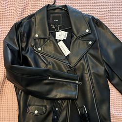 Cotton On Faux Leather Biker Jacket