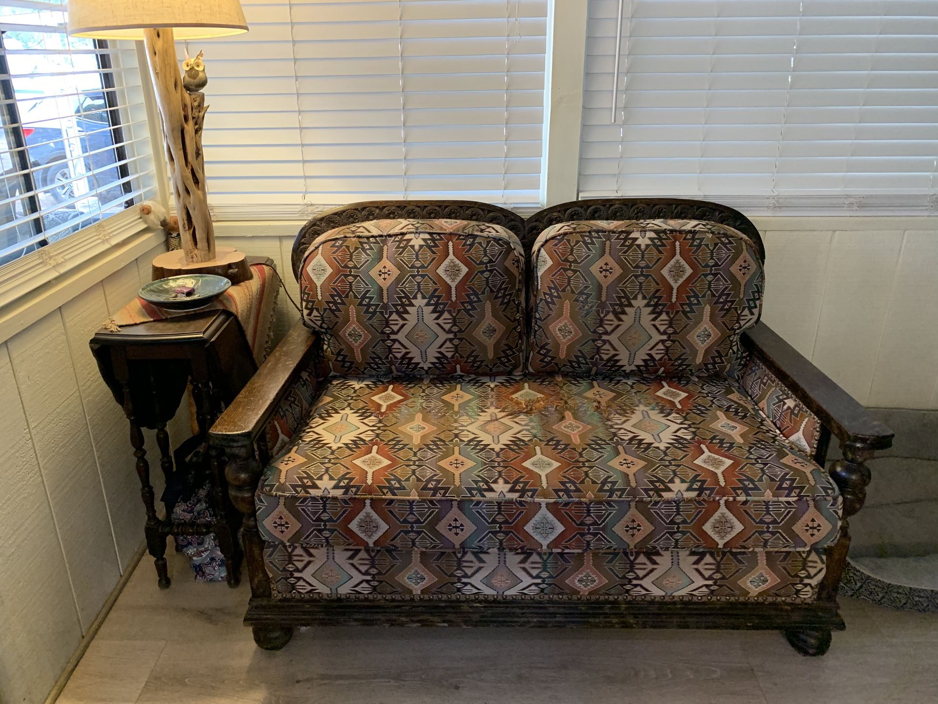 Unique Antique Loveseat.