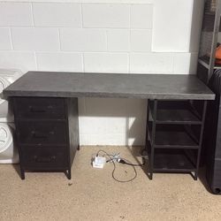 FREE World Market Industrial Metal Desk With Drawers 