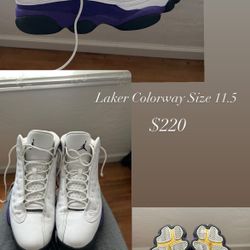 Jordan 13 Laker Color way