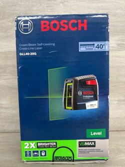 Bosch GLL40-20G 40ft Green-Beam Self-Leveling Cross-Line Laser Level (PO1022014)