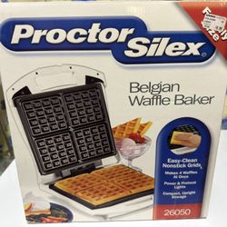 Proctor Silex Belgian Waffle Maker – Makes 4 at Once! Easy Clean Nonstick