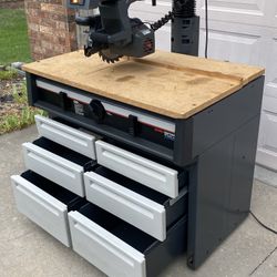 Craftsman 10” - 2.75 HP Radial Arm Saw W/6 Drawer Cabinet $250 OBO