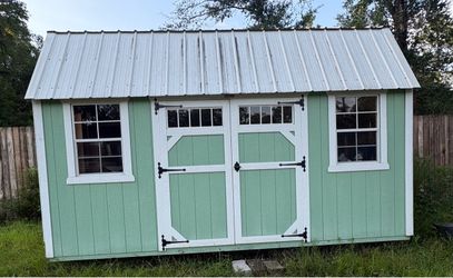 Outdoor Storage Shed with Metal Roof