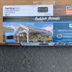 Flat Strap Metal Brackets 6x10