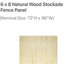 2 Wood Fence Panels Available
