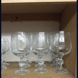 Crystal glasses  set of 9