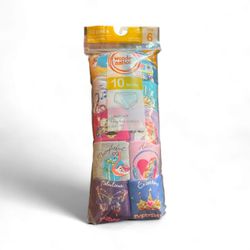 10 Pack Girls Brief ( Size 6). New