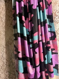 Vintage poly spandex fabric neon camo black swimwear bathing suit 1 yard NEW