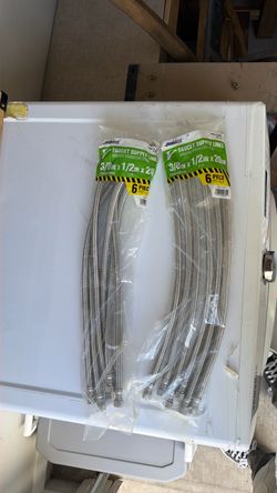 ProLine Braided Stainless Steel Faucet Supply Lines 6-Pack x2