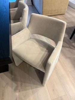 Foley Mink CB2 Dining Chairs