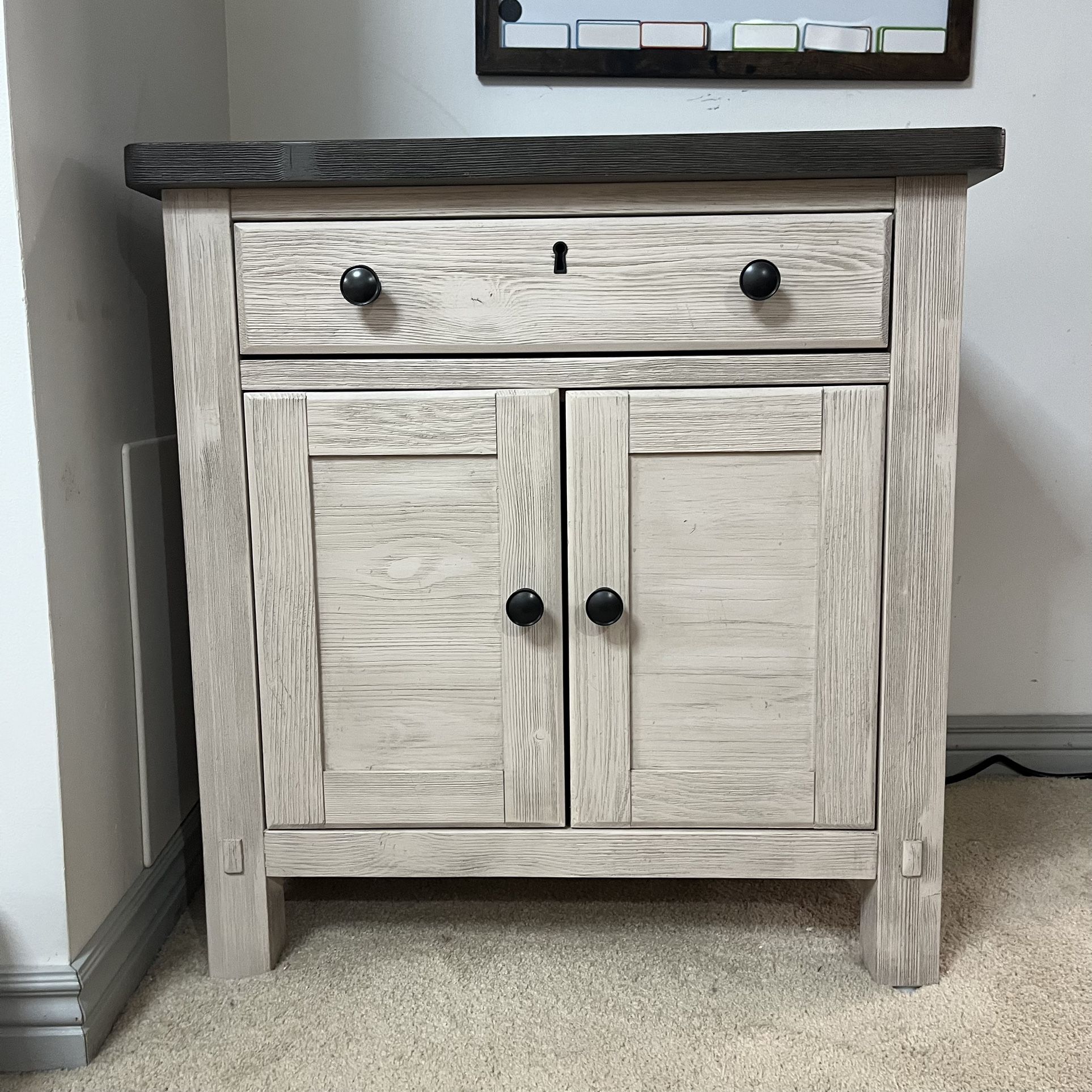 Furniture Row Spruce Ridge Nightstand with charging plugs