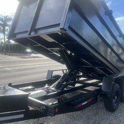 14ft Long Scissor Lift Hydraulic Dump Trailer/ Traila De Tijera