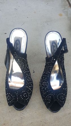 Black Rhinestone Heels size 9