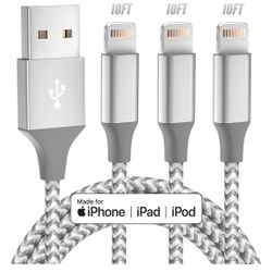 Brand: Bkayp iPhone Charger 3pack 10FT Apple MFi Certified Long Lightning Cable Fast Charging High Speed Data Sync USB Cable Compatible iPhone 14 13/1