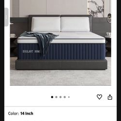 Full Mattress, 14Inch Medium Plush Euro Top Memory Foam Hybrid Mattress, Edge Support & Pressure Relief Individual Pocket Springs Full Size Mattresses