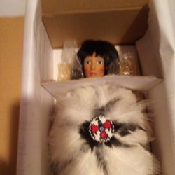 18 Inch Doll with head Dress,Has Been In Box