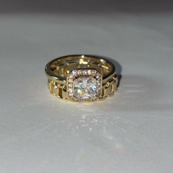 14k gold plated stackable ring set