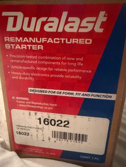 Duralast Remanufactured Starter Model No.16022 for Nissan and Infiniti