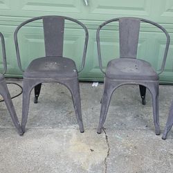 4 Chairs Metal