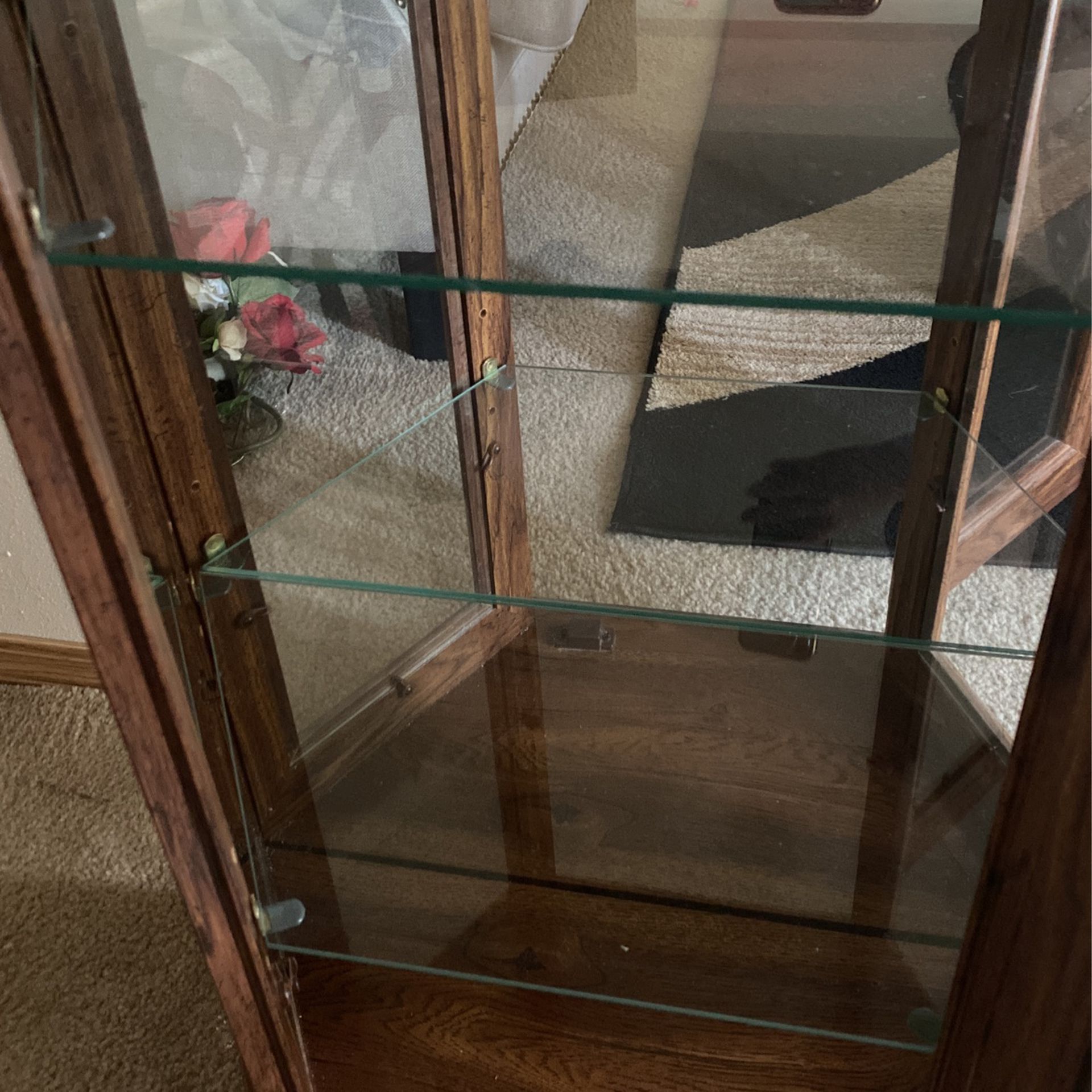 ANTIQUE Electric 3 Tier Glass Cabinet