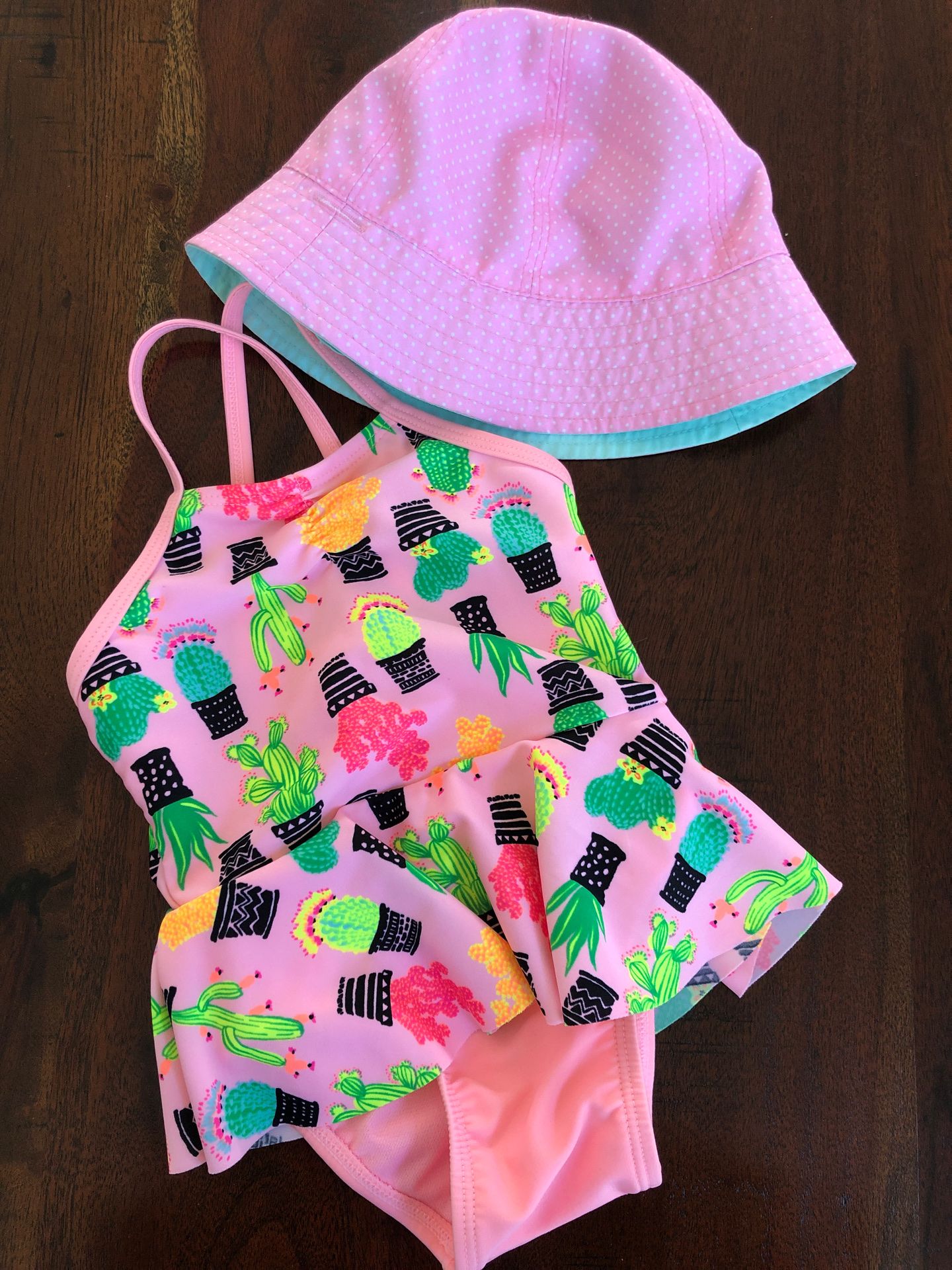 Baby Girl Swimsuit and SPF 50 swim hat