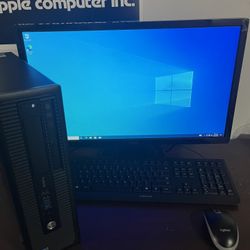 HP Desktop Tower PC Setup Monitor Keyboard Mouse and Cables