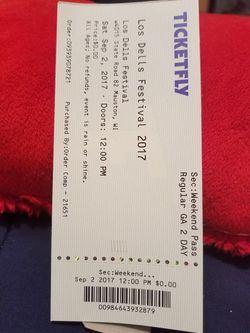 UN BOLETO PARA EL FESTIVAL DE WSCONCIN DELLS