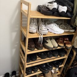 Two-Tier Bamboo Shoe Racks (set of 3)