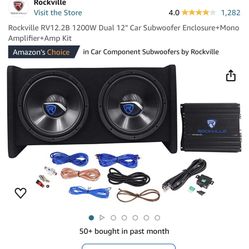 Rockville RV12.2B 1200W Dual 12" Car Subwoofer 