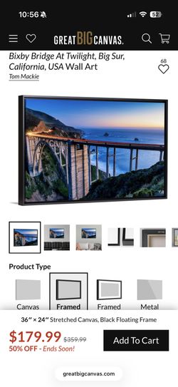 Canvas Art , Bixby Bridge