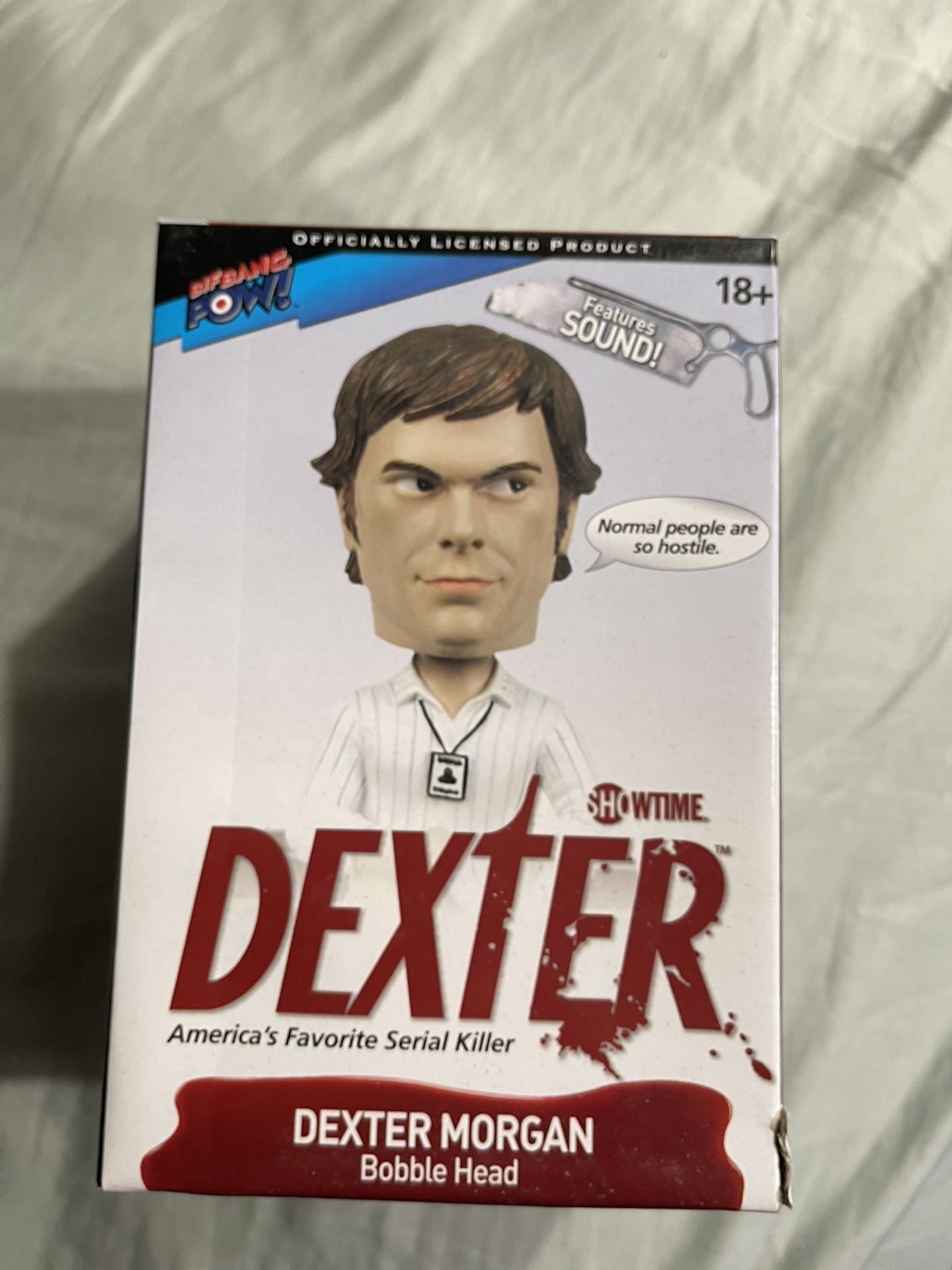 Dexter Morgan Bobble Head Showtime w/Sound Talking Key Chain Bif Bang POW New