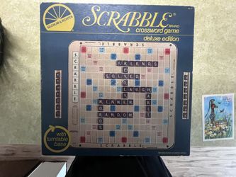 Vintage Scrabble Game With Turn Table