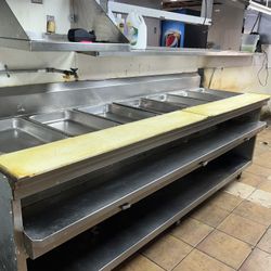 8.5 Ft Commercial Steamer Table 