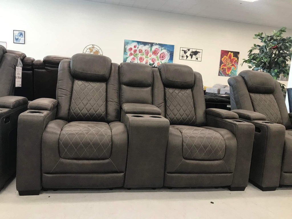 Grey 2 Piece Power Reclining Sofa and loveseat 🛍️ Showroom 